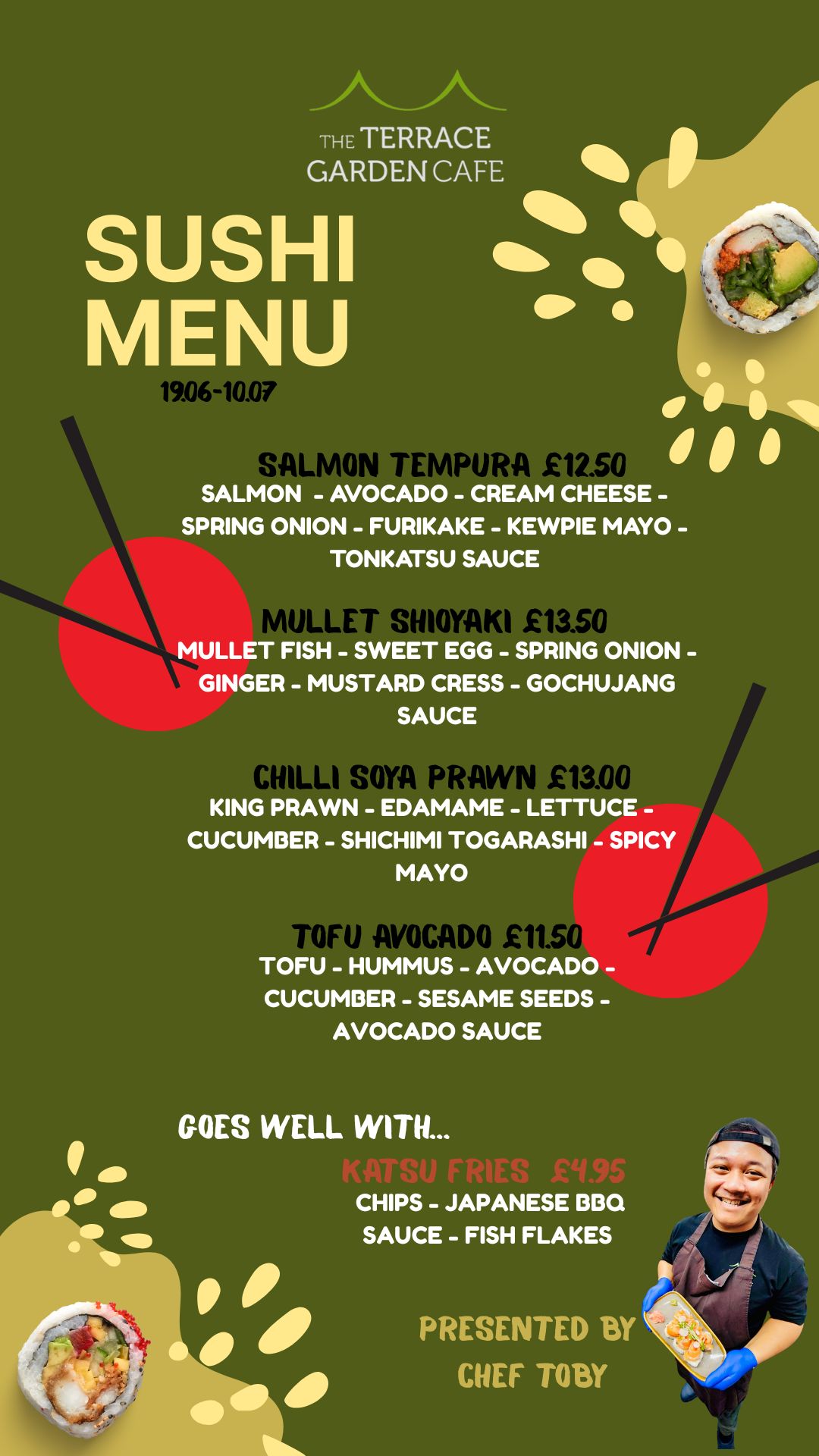 Sushi Night 19th June to 10th July