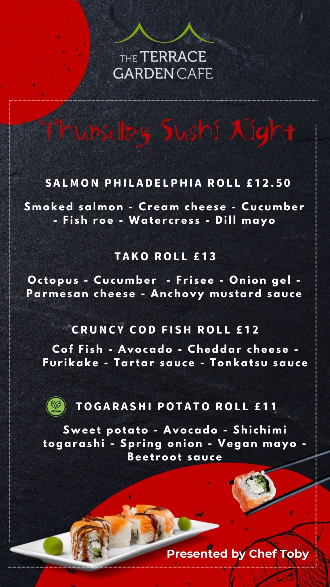 Thursday Suhi Night Menu 24 April 2025