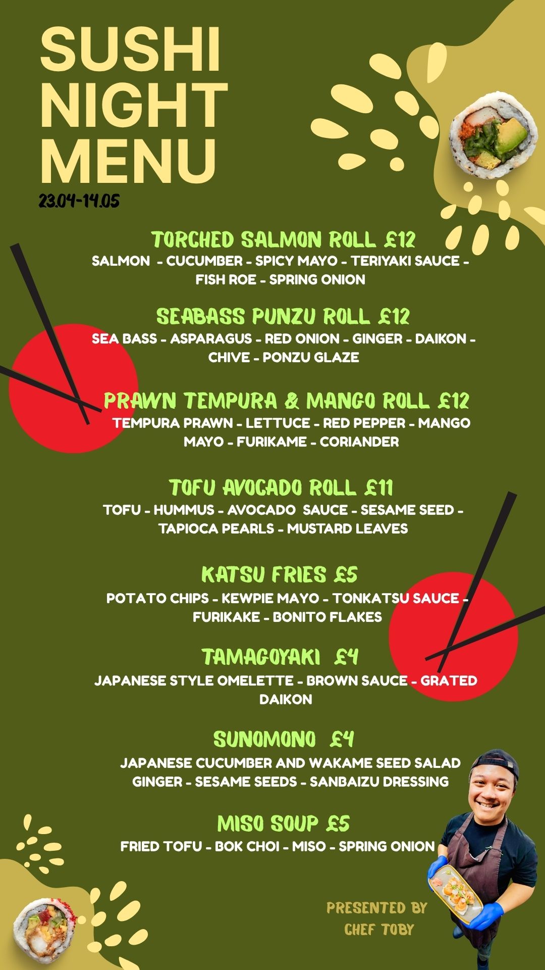 Sushi Night 2026 23.04-14.05